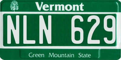 VT license plate NLN629
