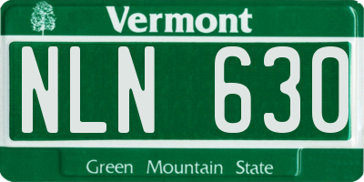 VT license plate NLN630