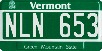 VT license plate NLN653