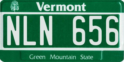 VT license plate NLN656