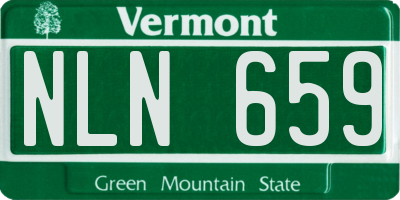 VT license plate NLN659