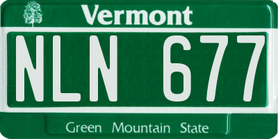 VT license plate NLN677