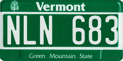VT license plate NLN683