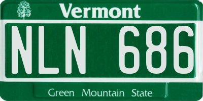 VT license plate NLN686