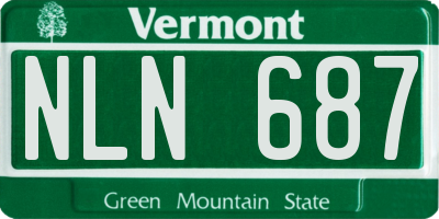 VT license plate NLN687