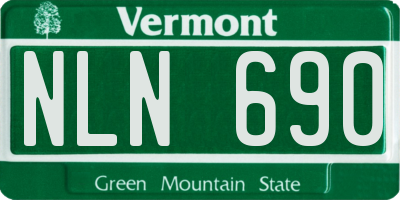 VT license plate NLN690