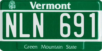 VT license plate NLN691