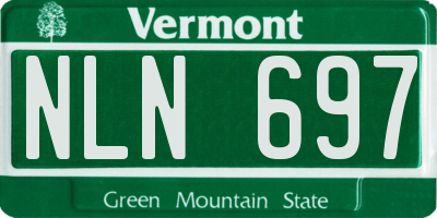 VT license plate NLN697