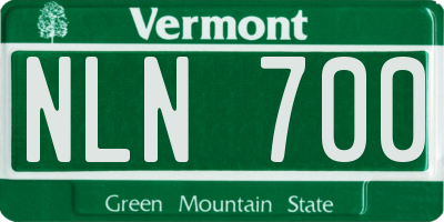 VT license plate NLN700