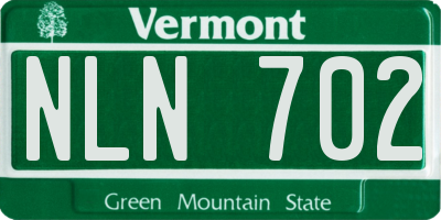 VT license plate NLN702