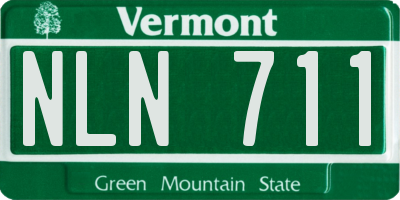 VT license plate NLN711