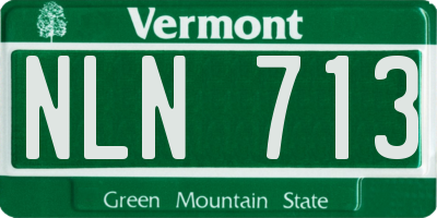 VT license plate NLN713