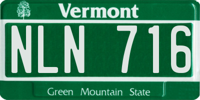 VT license plate NLN716