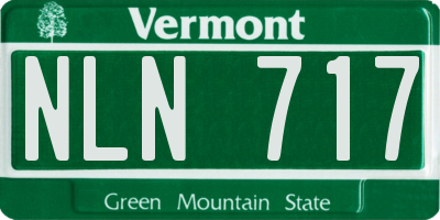 VT license plate NLN717