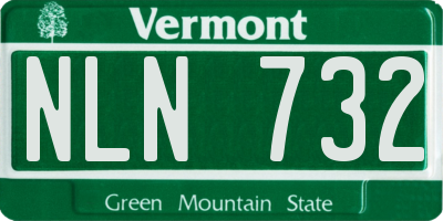 VT license plate NLN732