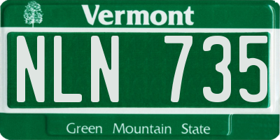 VT license plate NLN735