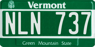 VT license plate NLN737