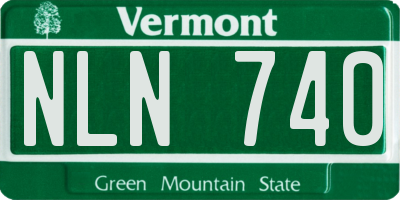 VT license plate NLN740