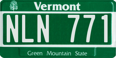VT license plate NLN771