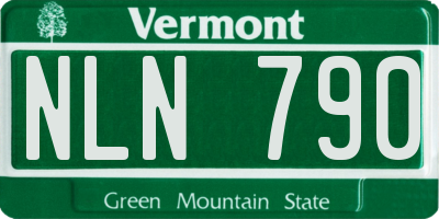 VT license plate NLN790