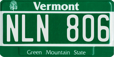 VT license plate NLN806