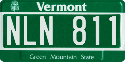 VT license plate NLN811