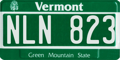 VT license plate NLN823