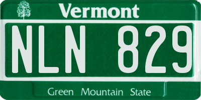 VT license plate NLN829