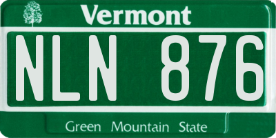 VT license plate NLN876