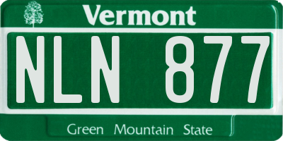 VT license plate NLN877