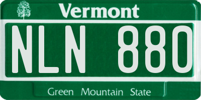 VT license plate NLN880