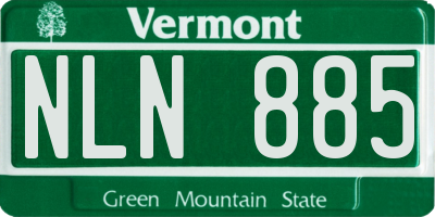 VT license plate NLN885