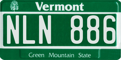 VT license plate NLN886
