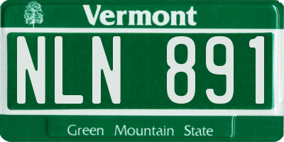 VT license plate NLN891