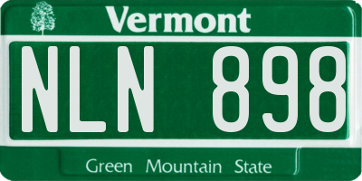 VT license plate NLN898
