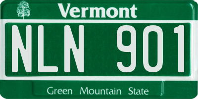 VT license plate NLN901
