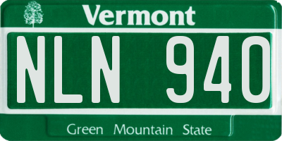 VT license plate NLN940