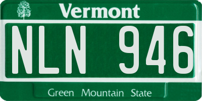 VT license plate NLN946