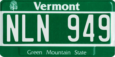 VT license plate NLN949
