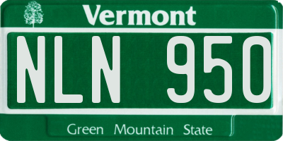 VT license plate NLN950