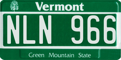 VT license plate NLN966