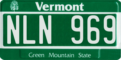 VT license plate NLN969