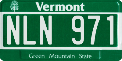 VT license plate NLN971
