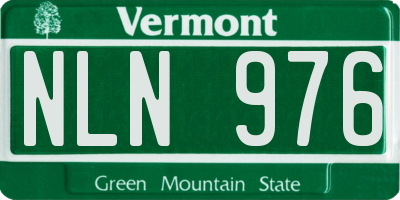 VT license plate NLN976