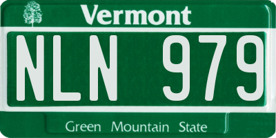 VT license plate NLN979