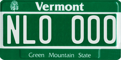 VT license plate NLO000