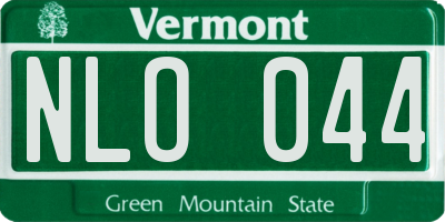 VT license plate NLO044