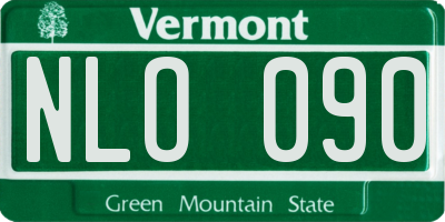 VT license plate NLO090