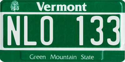 VT license plate NLO133