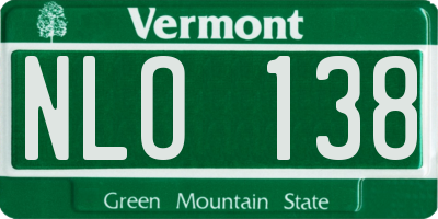 VT license plate NLO138